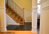 Vella Contracting Wainscoting on stairs